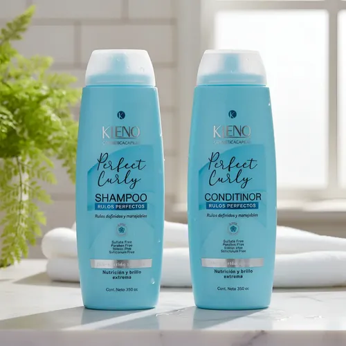 Shampo Y Acondicionador Rulos Perfectos Kleno 350 Ml C/u