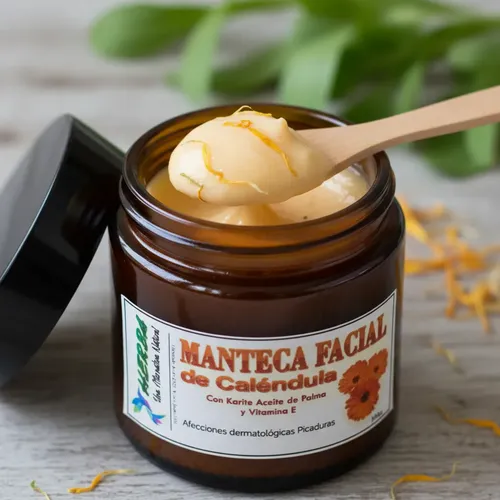 Manteca Facial De Caléndula 100gr. Pote De Vidrio