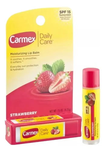 Carmex Lip Balm Daily Care Strawberry Barra Importado