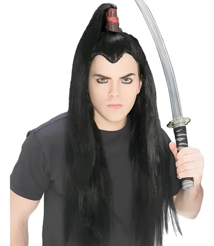 Peluca Samurai Chino Japones Cotillon Disfraz Halloween