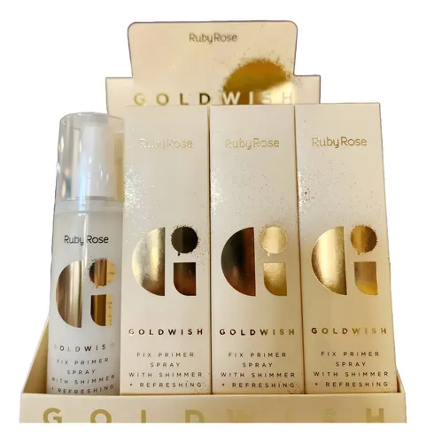 Primer Fijador Goldwish Refrescante Ruby Rose Vegano Gold