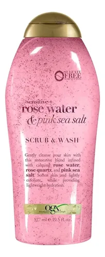 Ogx Sensitive + Sal Marina Rosa Y Agua De Rosas Sin Sulfato.