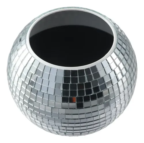 Porta Brochas Multifuncional Disco Plateado