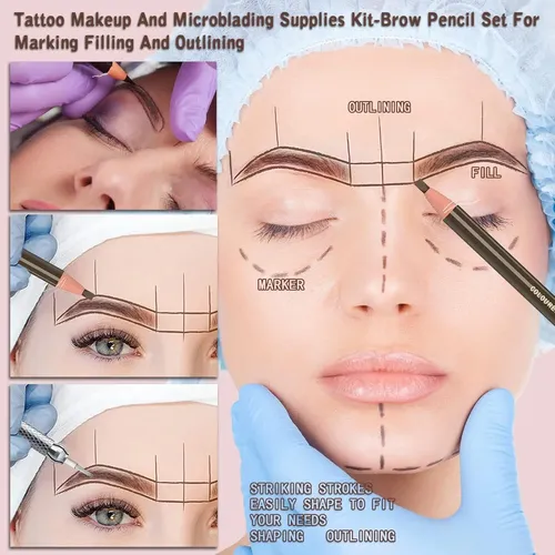 Kit De Maquillaje De Cejas Impermeable Kaiqikaixi 6 Piezas