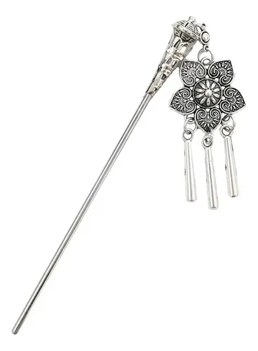 Broche De Pelo Turquesa Antigua China 1 Pieza
