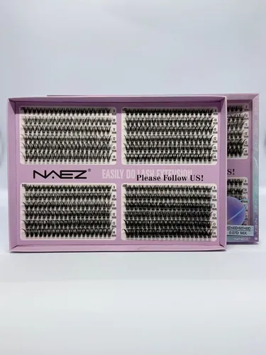 Set Pestañas Postizas Naez 30 A 60p 9-14mm Cluster Volumen
