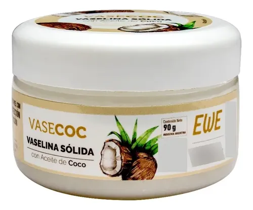 Vasecoc Ewe Vaselina Solida Con Aceite Puro De Coco 90g