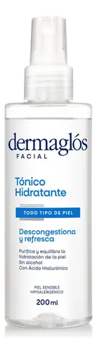 Tónico Facial Dermaglós Hidratante Descongestivo X 200 Ml