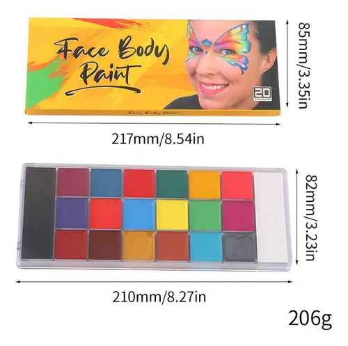 Wh Kit Completo De Maquillaje Acuarela Para Rostro Y Cuerpo
