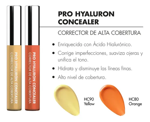Corrector De Alta Cobertura Hd Idraet Pro Hyalluron 90yellow Tono 90- Yellow