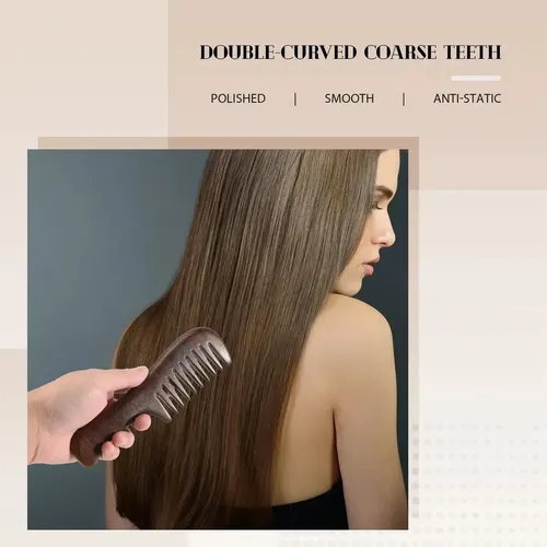Dk Peine De Dientes Anchos De Sándalo Para Cabello Rizado Y