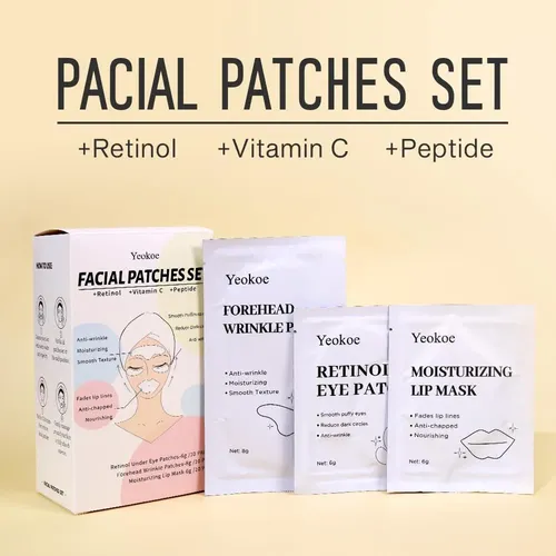Set De Parches Faciales Antiarrugas Y Mascarillas 30 Pcs