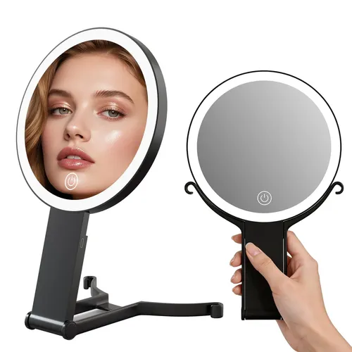 Espejo De Maquillaje Con Luces, Aumento De Doble Cara De 40x