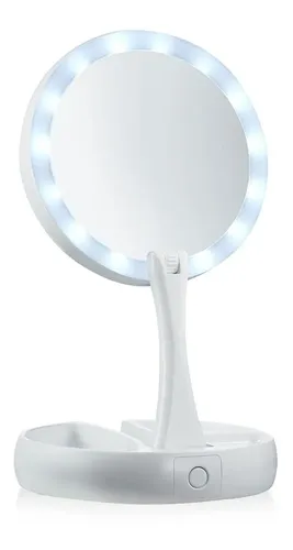 Espejo Luz Led Con Aumento Redondo Ideal Para Regalar!