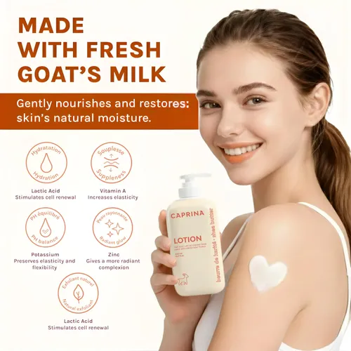 Loción Corporal Caprina, Crema Hidratante Con Manteca De Kar
