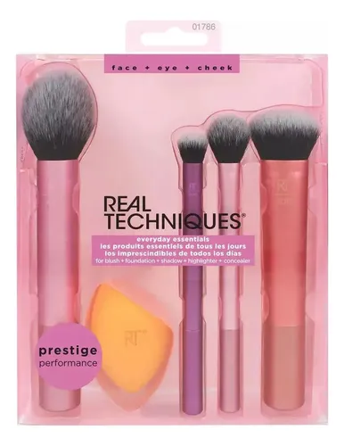 Real Techniques, Everyday Essentials, Set De Brochas De .