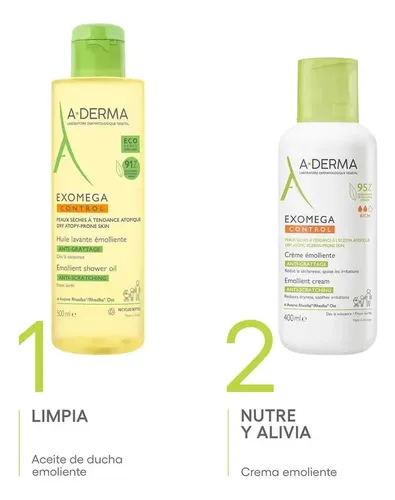Aderma Exomega Control Aceite Limpiador Emoliente 500 Ml