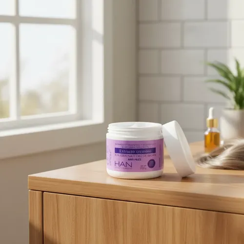 Baño De Crema Han Keratina Y Oro De Argan Anti Frizz 200g