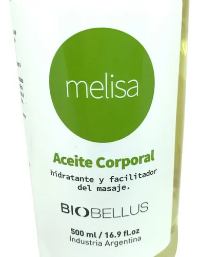 Aceites Para Masajes Melisa Biobellus 500ml Pack 3