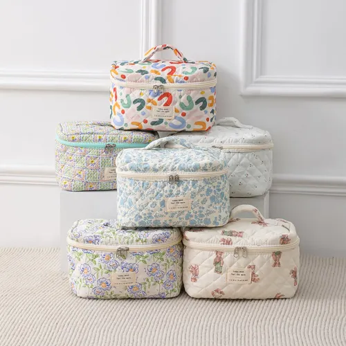 Uekeboag Bolsa De Maquillaje Acolchada De Viaje Grande Para