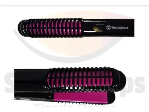 Planchita De Pelo 2en1 Rizador Regulador Temperatura Digital Color Negro