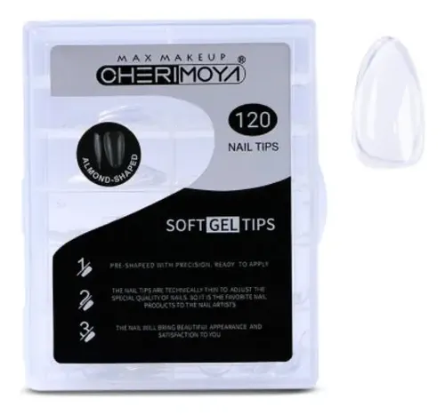 Tips Para Soft Gel Almendra Cristal 120 U. Cherimoya
