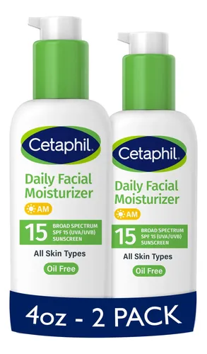 Crema Hidratante Facial Diaria Cetaphil Spf 15, 4 Onzas Líqu Sensible Día