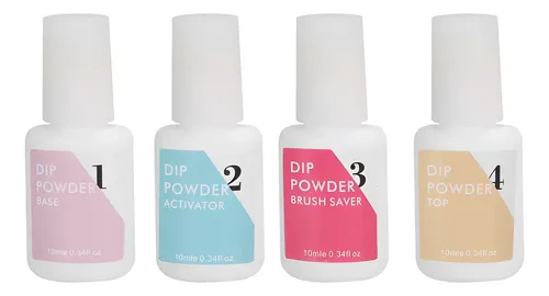 Set De Pintura En Polvo Para Uñas, Pintura Base Superior Par