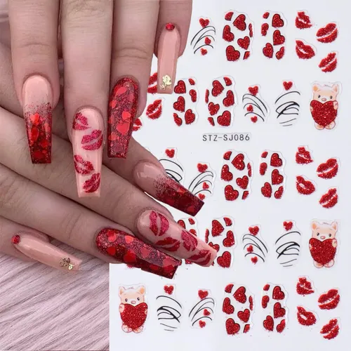 Pegatinas Para Uñas Lbpepamz Para El Día De San Valentín, 4