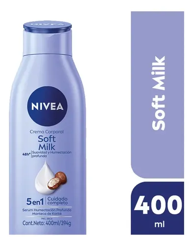 Crema Corporal Nivea Soft Milk 5en1 400ml Cuidado Completo