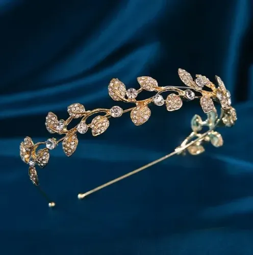 Diadema De Aleación Con Hoja Para Mujer