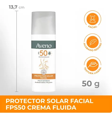 Aveno Crema Facial Invisible Fps 50 Piel Sensible 50g