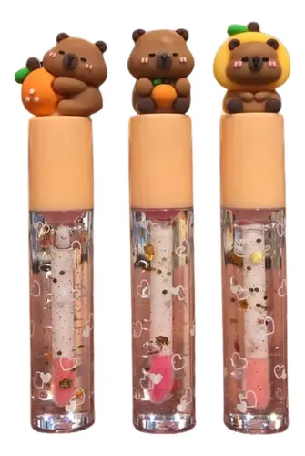 Lip Gloss Brillo Labial X1 Uni Kawaii Capibara Kuromi Stitch