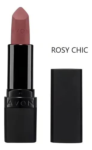 Labial Avon Ultra Mate True Color Rosy Chic con Protección Solar