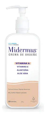 Crema De Ordeñe Midermus Vitamina A Y E Humectante 270ml