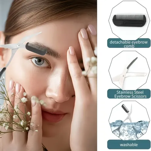 Kit De Cuidado De Cejas Rose Golden De 7 Piezas, Incluye Pei