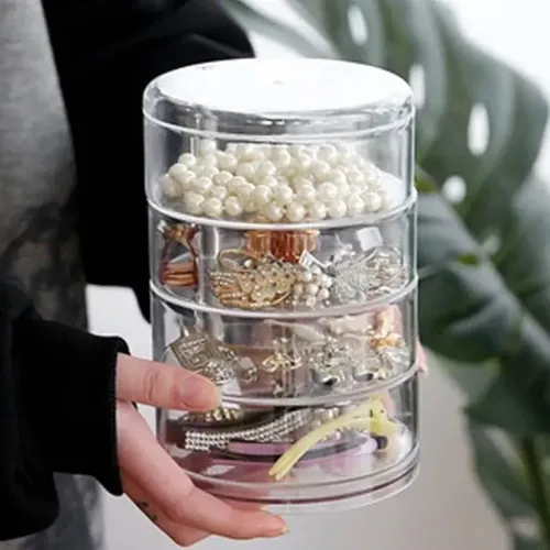 Organizador Maquillaje Acrílico Giratorio Cosméticos Make Up