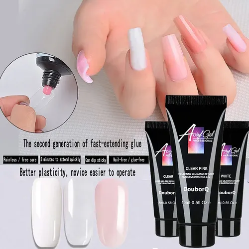 Set De Extensiones De Uñas Con Lámpara, Pegamento Para Const