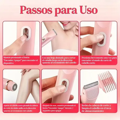 Depiladora Recargable Usb Diseño 2 En 1 Mujer