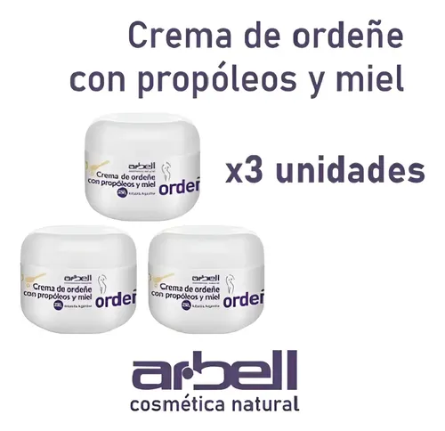 Crema De Ordeñe Propóleo Miel 250 Grs. X3u. Natural Arbell