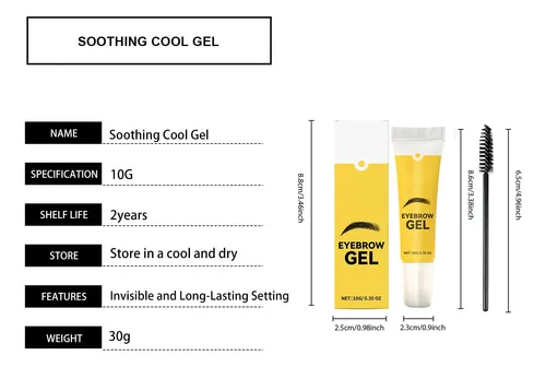 Gel Para Peinar Cejas, Impermeable, Aspecto Natural, 10 G A