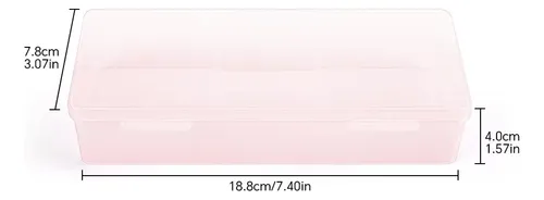 Caja De Suministros De Uñas Rolabling De Plástico Duradero P
