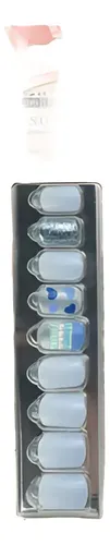 Uñas Postizas Press On Autoadhesivas con Dijes de Cherimoya – Pack de 30 Tips
