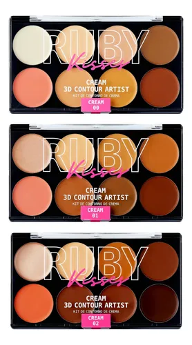 Ruby Kisses Paleta 3d Contour Polvo Medium Dark