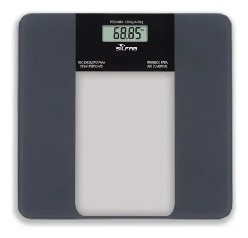Balanza Digital Personal Ultra Prex Silfab Bd-p202 Gris Oscuro