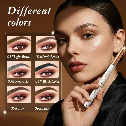 Lápiz De Cejas Microblading Fliwos 4 Puntas Resistente Agua
