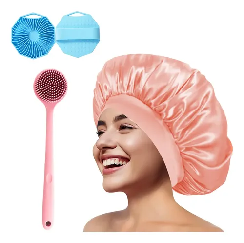 A.kit 3 Gorro De Ducha Cepillo Esponja Bano Corporal Silicón