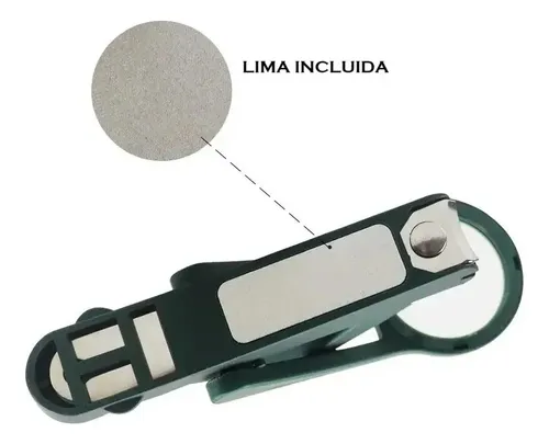 Corta Uñas Alicate Con Lupa Manicura Con Lima Premium Negro