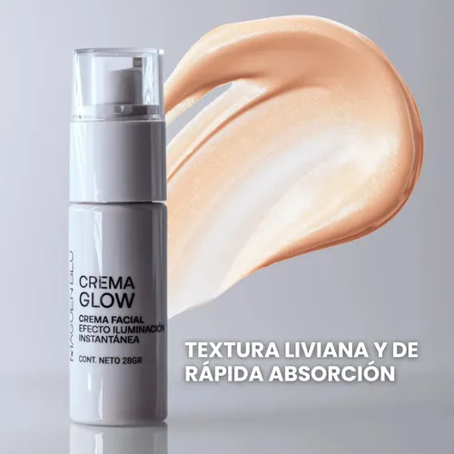 Crema Glow x2 Brillo Iluminadora Hidratante Hialurónico | Fresca | Liviana | Piel Mixta, Grasa, Seca | Sensible | Skincare… Día/noche Todo Tipo De Piel