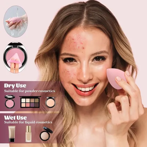 Set 37 Pinceles Y Esponjas De Maquillaje Con Rizador